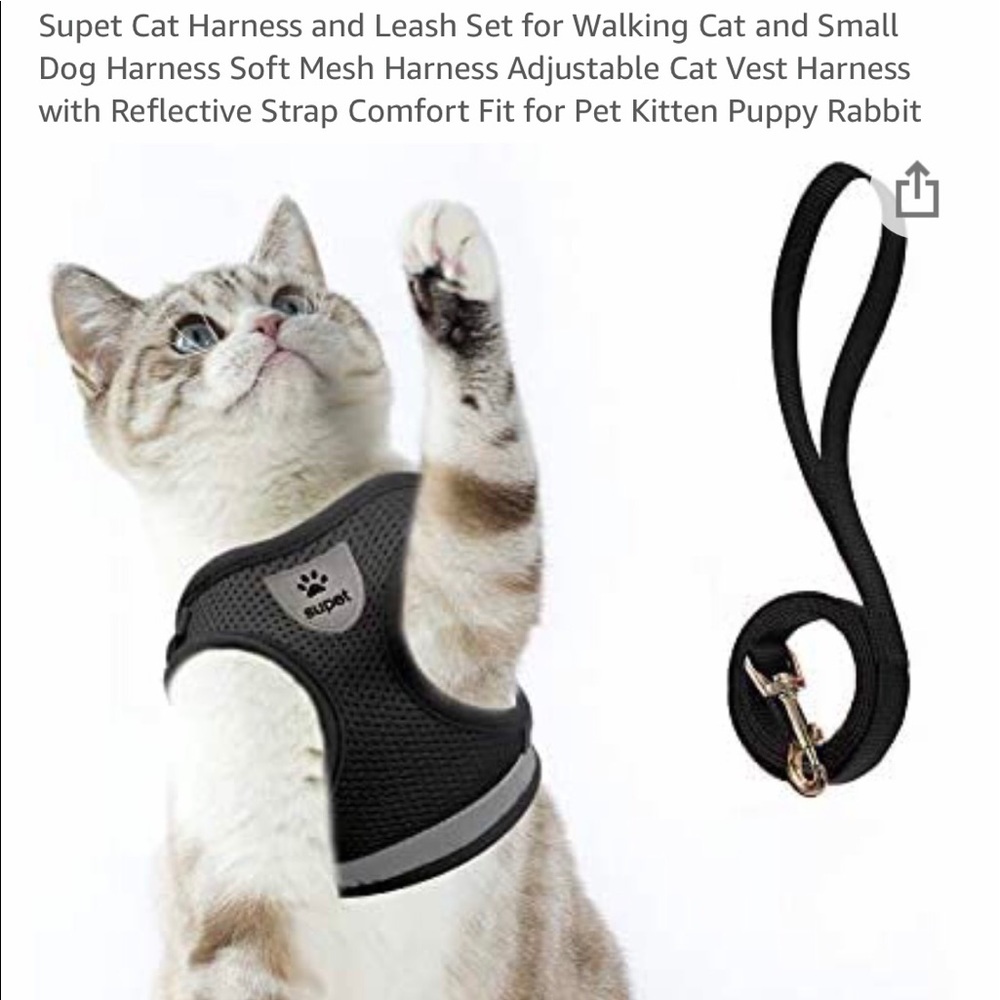 XS Supet Harness&Leash for Walking Cat Small Dog